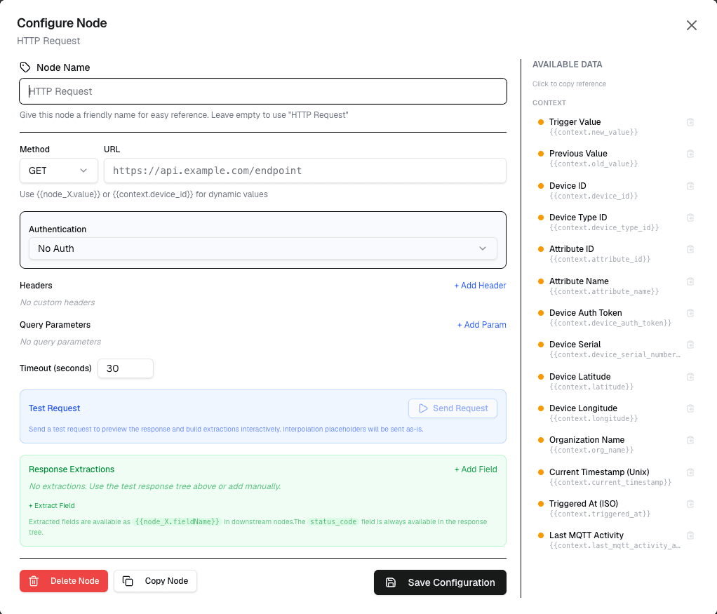 HTTP Request Screenshot