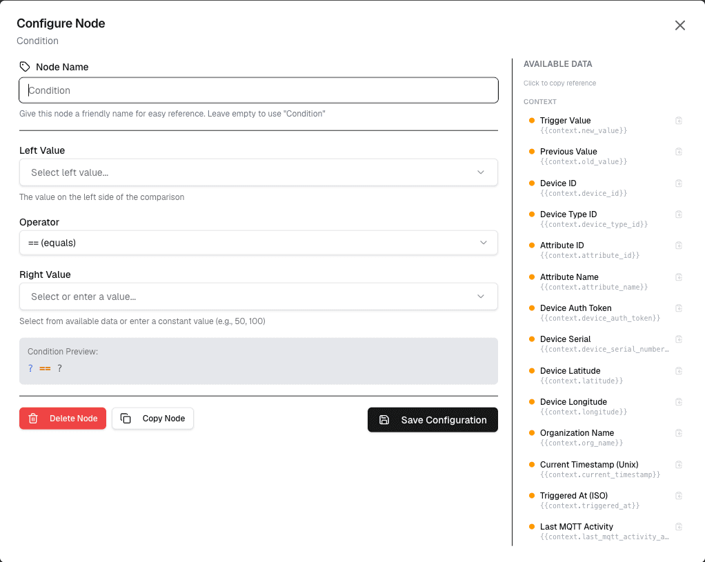 Condition Screenshot