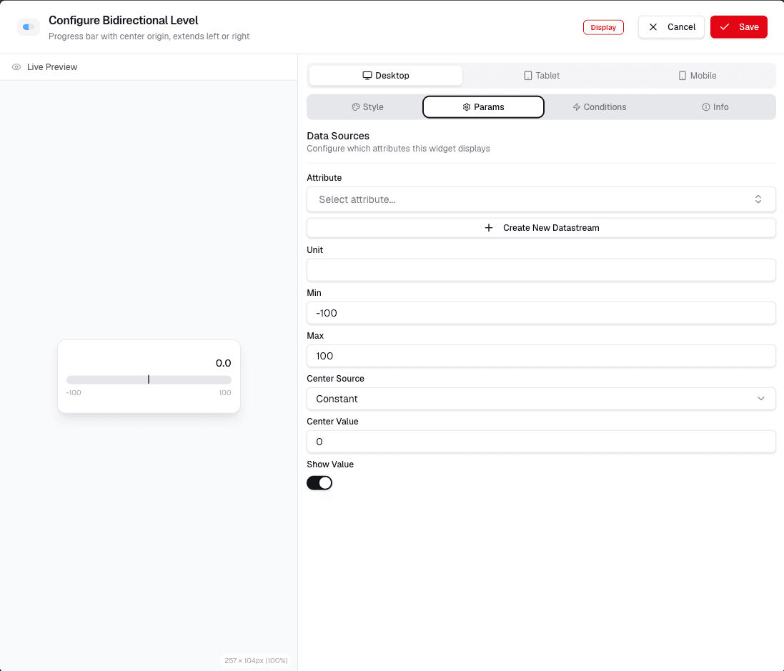 Configure Bidirectional Level